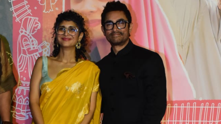 Aamir Khan clicks selfies with fans at Laapataa Ladies premiere, Karan Johar shares a loving hug with Kiran Rao. Watch