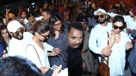 Ranveer Singh shields Deepika Padukone as the couple is mobbed in Jamnagar after announcing pregnancy, fans say ‘unacceptable’. Watch