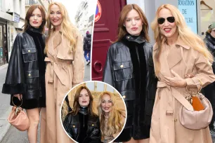 Jerry Hall and Georgia May Jagger twin for mother-daughter date at Paris Fashion Week