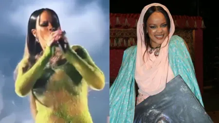 Rihanna mispronounces Radhika Merchant’s name in Jamnagar show, dances with Ambani family on stage. Watch videos from pre-wedding festivities