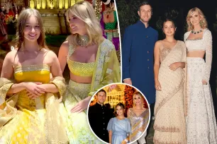 Ivanka Trump and daughter Arabella glitter in traditional Indian outfits at billionaire’s pre-wedding  bash