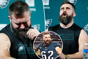 Eagles center Jason Kelce sobs as he announces retirement from NFL after 13 seasons: ‘I don’t know what’s next’