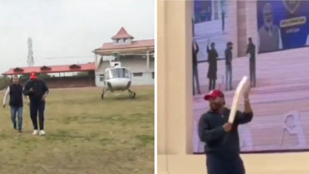 WATCH: From arriving in a helicopter to fashioning a pull shot off Rahul Dravid, Rohit Sharma marks his arrival in Dharamsala