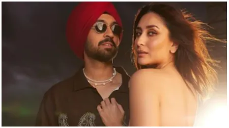 Crew song ‘Naina’: Diljit Dosanjh serenades Kareena Kapoor Khan, asks, ‘Dinner pe leke chalun kab soniye?’