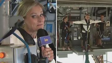 AM's Nicky Styris bungy jumps off Auckland Harbour Bridge live on-air