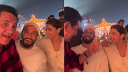 Deepika Padukone joins Ranveer Singh as he sings Omung Kumar’s Ek Minute jingle. Watch