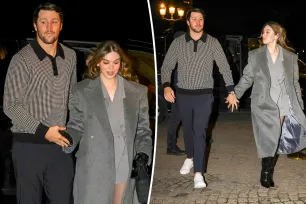 Hailee Steinfeld and Josh Allen hold hands on dinner date in Paris