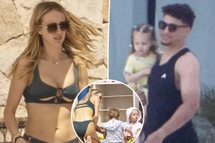 Bikini-clad Brittany Mahomes hits the beach in Cabo for family vacation with Patrick and their 2 kids