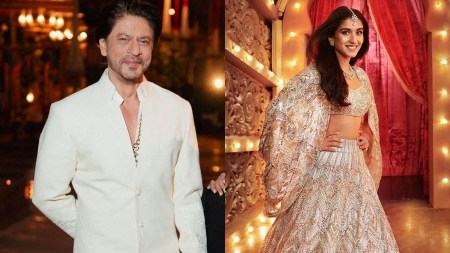 Radhika Merchant calls Shah Rukh Khan ‘uncle’ as she dedicates an Om Shanti Om dialogue to Anant Ambani. Watch