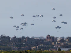 5 Killed, 10 Injured As Gaza Aid Airdrop Parachute Fails To Open