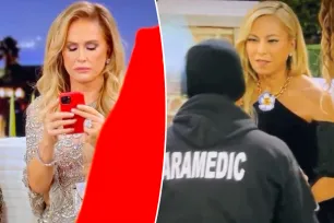 ‘RHOBH’ fans drag ‘heartless’ Kathy Hilton for laughing at Sutton Stracke’s health scare, comparing it to a ‘hot flash’