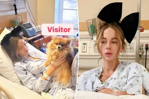 Kate Beckinsale gets a visit from her dog amid mysterious hospitalization