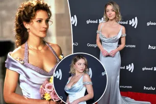 Sydney Sweeney channels Julia Roberts in ‘My Best Friend’s Wedding’ with sparkling gown and $73K in diamonds