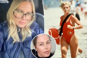 ‘Baywatch’ alum Nicole Eggert, 52, shaves head amid battle with ‘very rare’ form of breast cancer