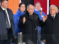 Putin Addresses Red Square Crowd After Election Win Blasted By West