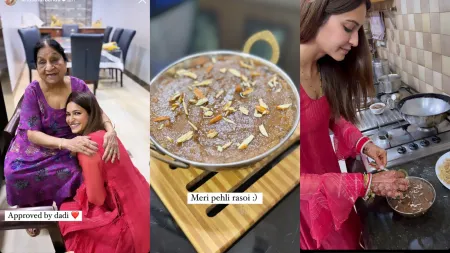 Newly-wed Kriti Kharbanda makes halwa for her ‘pehli rasoi,’ Pulkit Samrat’s grandmother approves 