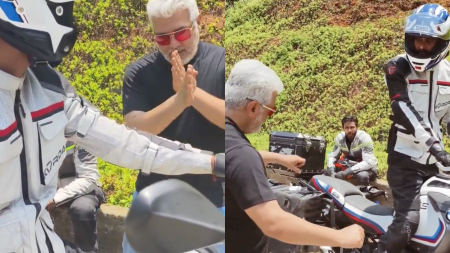 Ajith Kumar shares bike riding tips with friends in viral video. Watch