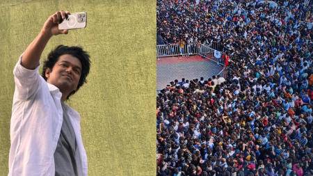 Sea of fans gather around Thiruvananthapuram stadium to see Vijay; frenzy for Tamil star refuses to die down