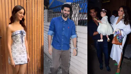 Ananya Panday-Aditya Roy Kapur get papped together, Salma Khan and Helen attend Alanna Panday’s baby shower. Watch