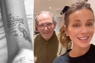 Kate Beckinsale unveils new tattoo dedicated to late stepfather amid health scare