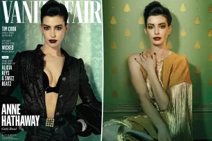 Anne Hathaway smolders in latex bra for ‘Vanity Fair’ cover: ‘Gird your loins’