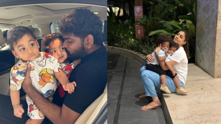 Vignesh Shivan shares pictures of Nayanthara with twins Uyir and Ulagam: ‘Getting back home to…’