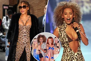 Mel B channels Scary Spice in series of leopard-printed outfits on book tour