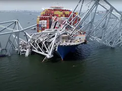 Drone Footage Shows Collapsed US Bridge, Ship That Collided With It