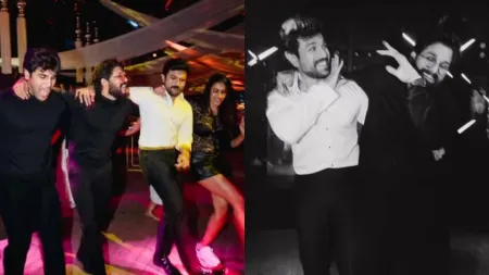 Allu Arjun, Ram Charan, Niharika Konidela dance to Naatu Naatu, Pushpa star shares special note: ‘My most special cousin’