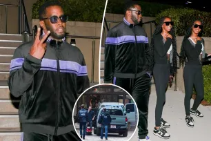 Diddy appears unbothered as he flashes peace sign on outing with daughters amid federal investigation