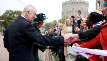 King Charles greets well-wishers in first major public appearance since cancer diagnosis