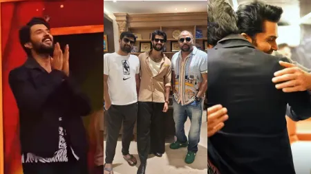 Vijay Deverakonda dances with Karthi, meets his ‘two favourite boys’ Sandeep Reddy Vanga, Gowtam Tinnanuri. Watch