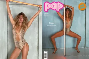 Gisele Bündchen takes a risk in plunging leopard-print swimsuit with cutouts