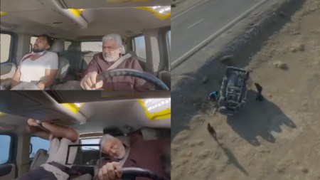 Ajith Kumar’s a near-fatal car stunt for Vidaamuyarchi leaves fans shocked and concerned. Watch