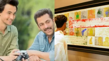 Step inside Aayush Sharma’s high-rise Mumbai apartment with bespoke artwork by Salman Khan and a view to die for