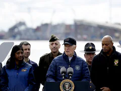 Biden Surveys Site Of Collapsed US Bridge, Assures Funding To Rebuild It