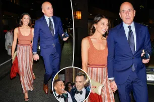 Matt Lauer holds hands with girlfriend Shamin Abas at Don Lemon’s wedding