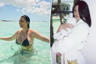 Kourtney Kardashian celebrates ‘adjusting’ postpartum body in bikini, slams ‘pressure’ to bounce back