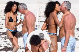 Aoki Lee Simmons, 21, and new boyfriend Vittorio Assaf, 65, pack on the PDA as they wrap up St. Barts vacation