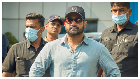 Jr NTR ‘s War 2 look revealed as he lands in Mumbai for the film. Watch