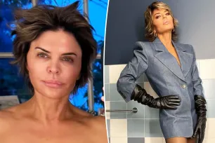 Lisa Rinna bares all to show off spray tan after dissolving her polarizing facial fillers