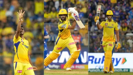 CSK vs MI What caught our Eye: Matheesha’s poised celebrations after 4 fine wickets, Ruturaj Gaikwad tees off at No 3 and Shivam Dube goes ballistic