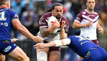 NRL: Manly prop Josh Aloiai facing one-match suspension for late charge on NZ Warriors star Shaun Johnson