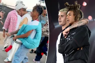 Justin Bieber kisses Jaden Smith on the cheek at Coachella in viral video from their sweet reunion