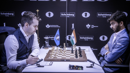 Candidates chess results and standings after Round 10: Gukesh on top, Praggnanandhaa joined by Nakamura and Caruana in 3rd