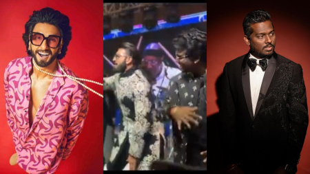 Ranveer Singh grooves to ‘Apadi Podu’, ‘Tattad Tattad’ with Atlee at Shankar’s daughter Aishwarya’s wedding. Watch