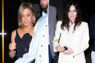 Jennifer Aniston and Courteney Cox step out for stylish girls’ night out at swanky restaurant