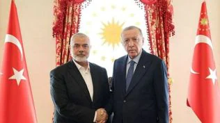 Erdogan meets Hamas leader in Turkey, discusses efforts for regional peace