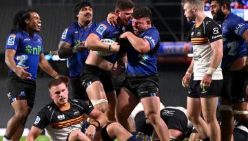 Super Rugby Pacific: Powerhouse Blues pack flip script on Brumbies in Eden Park pasting