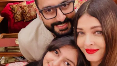 Aishwarya Rai, Abhishek Bachchan and Aaradhya squeeze in for a perfect family picture, fans wish couple as they complete 17 years of togetherness